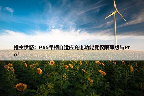 推主愤怒：PS5手柄自适应充电功能竟仅限薄版与Pro!