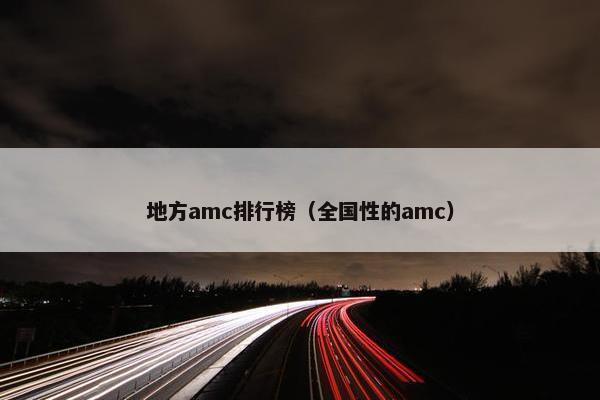 地方amc排行榜（全国性的amc）