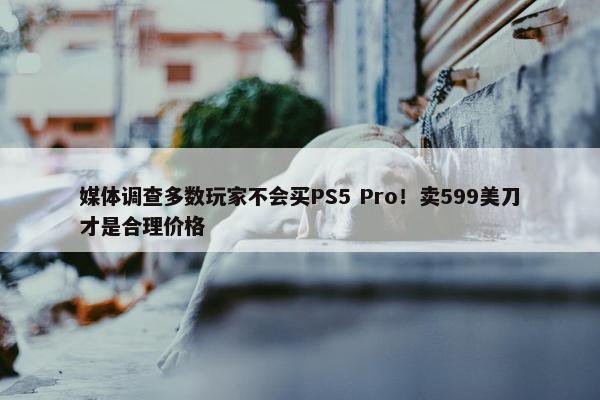 媒体调查多数玩家不会买PS5 Pro！卖599美刀才是合理价格