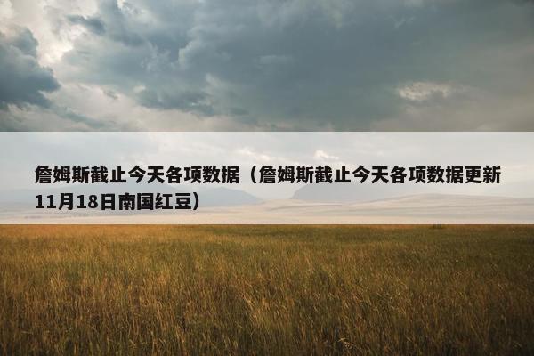 詹姆斯截止今天各项数据（詹姆斯截止今天各项数据更新11月18日南国红豆）