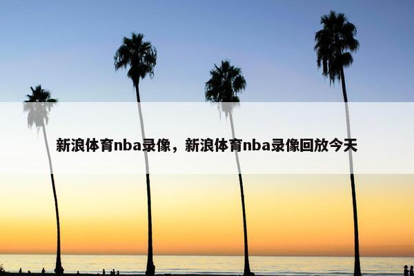 新浪体育nba录像，新浪体育nba录像回放今天