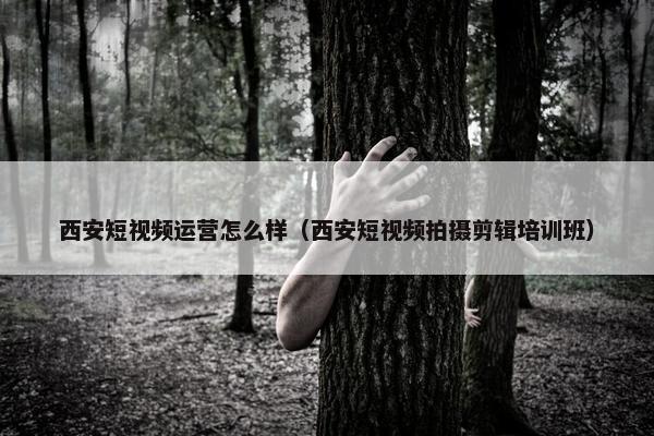 西安短视频运营怎么样（西安短视频拍摄剪辑培训班）