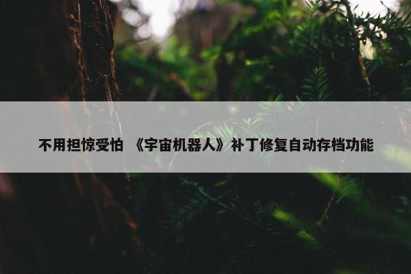 不用担惊受怕 《宇宙机器人》补丁修复自动存档功能