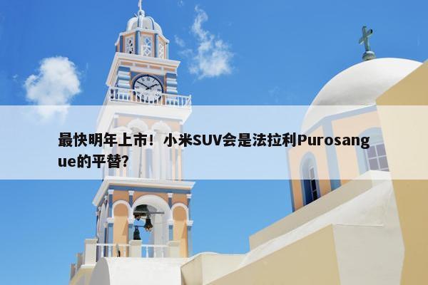 最快明年上市！小米SUV会是法拉利Purosangue的平替？