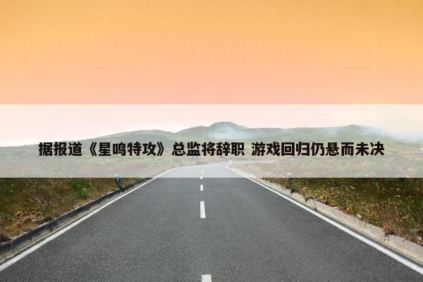 据报道《星鸣特攻》总监将辞职 游戏回归仍悬而未决