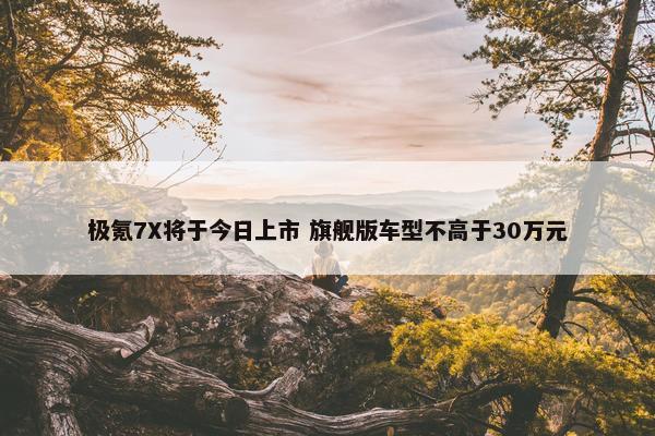 极氪7X将于今日上市 旗舰版车型不高于30万元