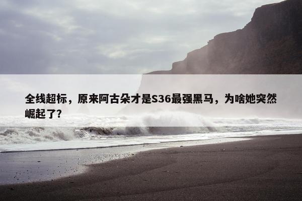 全线超标，原来阿古朵才是S36最强黑马，为啥她突然崛起了？