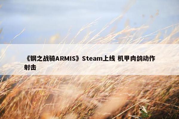 《钢之战骑ARMIS》Steam上线 机甲肉鸽动作射击