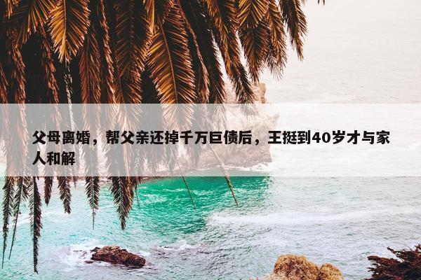 父母离婚，帮父亲还掉千万巨债后，王挺到40岁才与家人和解