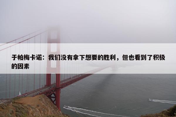 于帕梅卡诺：我们没有拿下想要的胜利，但也看到了积极的因素