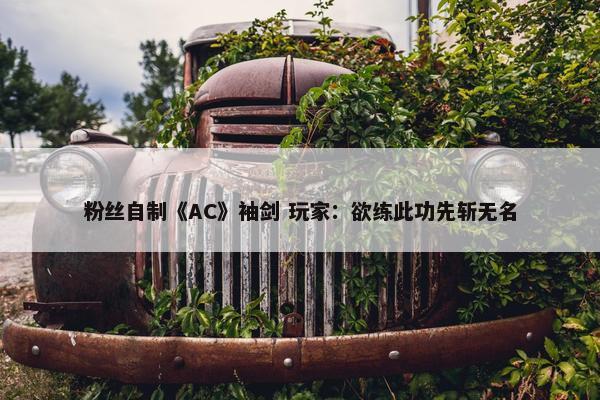 粉丝自制《AC》袖剑 玩家：欲练此功先斩无名