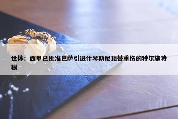 世体：西甲已批准巴萨引进什琴斯尼顶替重伤的特尔施特根