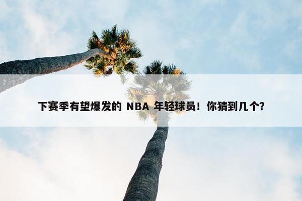 下赛季有望爆发的 NBA 年轻球员！你猜到几个？