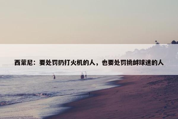 西蒙尼：要处罚扔打火机的人，也要处罚挑衅球迷的人