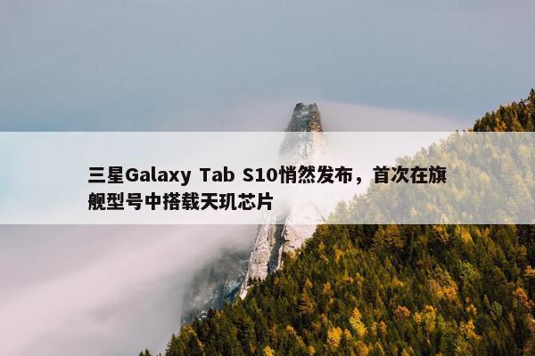 三星Galaxy Tab S10悄然发布，首次在旗舰型号中搭载天玑芯片