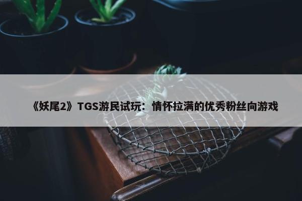 《妖尾2》TGS游民试玩：情怀拉满的优秀粉丝向游戏