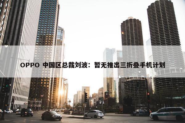 OPPO 中国区总裁刘波：暂无推出三折叠手机计划