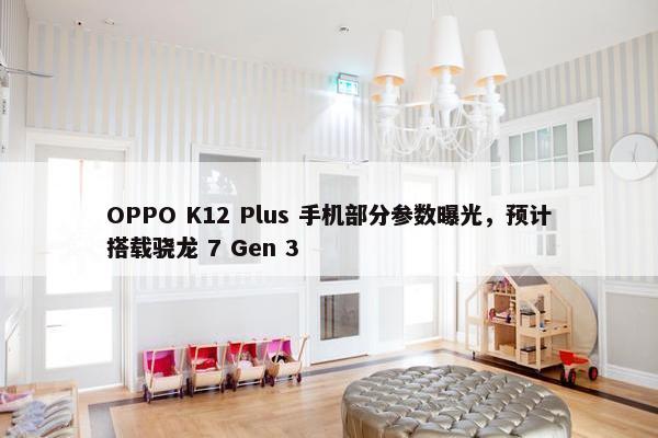 OPPO K12 Plus 手机部分参数曝光，预计搭载骁龙 7 Gen 3