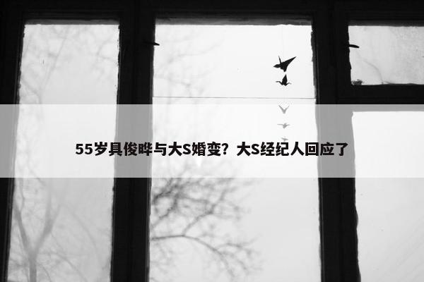 55岁具俊晔与大S婚变？大S经纪人回应了