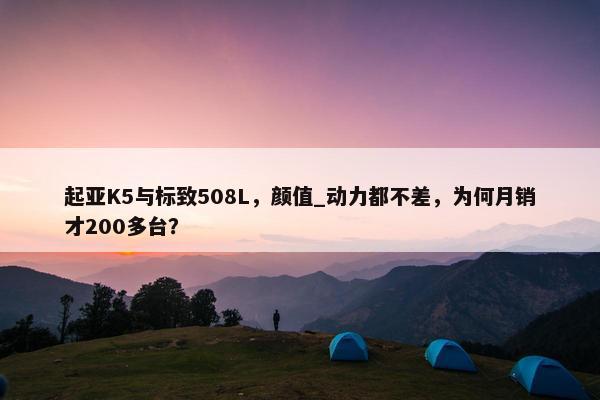 起亚K5与标致508L，颜值_动力都不差，为何月销才200多台？