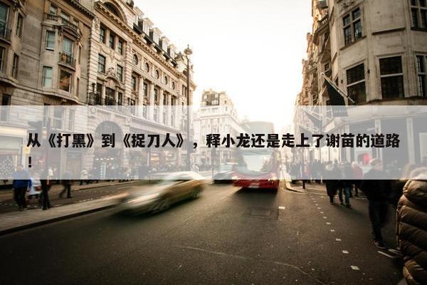 从《打黑》到《捉刀人》，释小龙还是走上了谢苗的道路！