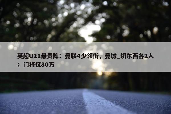 英超U21最贵阵：曼联4少领衔，曼城_切尔西各2人；门将仅80万