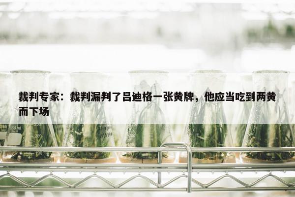 裁判专家：裁判漏判了吕迪格一张黄牌，他应当吃到两黄而下场