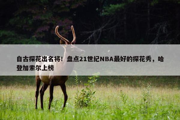 自古探花出名将！盘点21世纪NBA最好的探花秀，哈登加索尔上榜