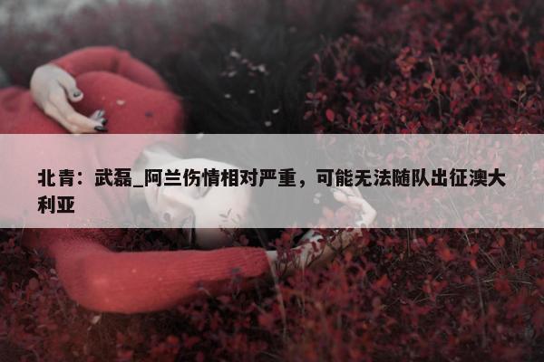 北青：武磊_阿兰伤情相对严重，可能无法随队出征澳大利亚