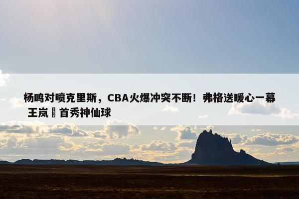 杨鸣对喷克里斯，CBA火爆冲突不断！弗格送暖心一幕 王岚嵚首秀神仙球