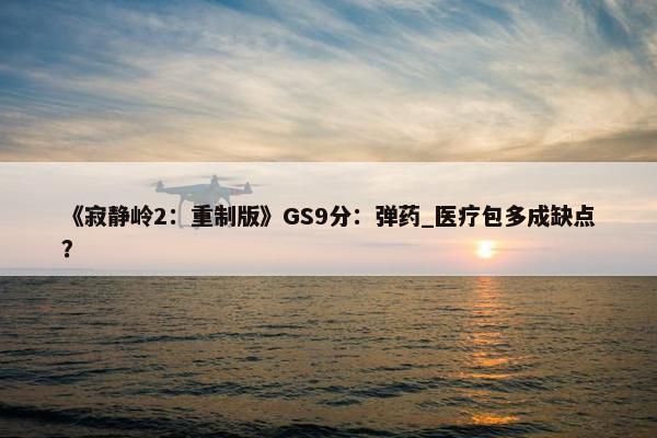 《寂静岭2：重制版》GS9分：弹药_医疗包多成缺点？