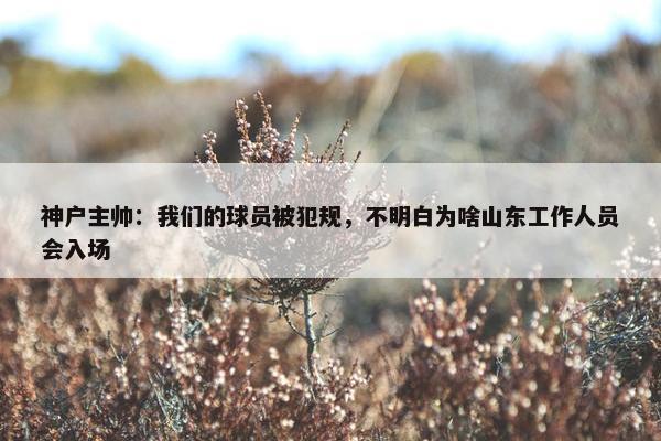 神户主帅：我们的球员被犯规，不明白为啥山东工作人员会入场