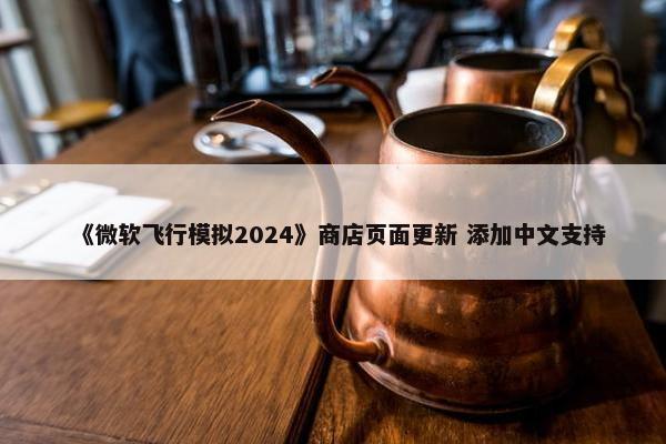 《微软飞行模拟2024》商店页面更新 添加中文支持