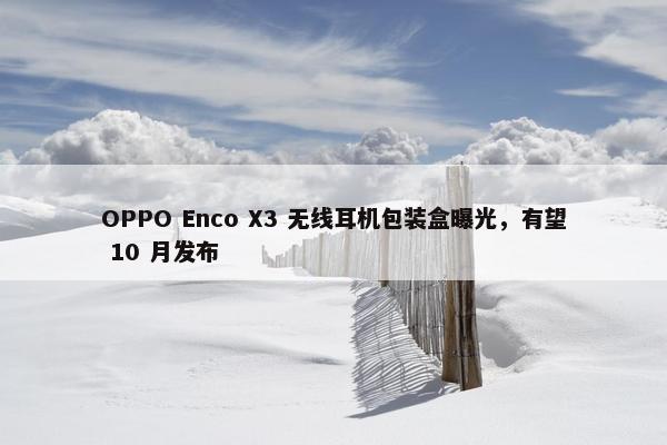 OPPO Enco X3 无线耳机包装盒曝光，有望 10 月发布