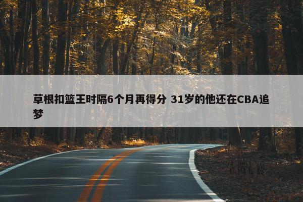 草根扣篮王时隔6个月再得分 31岁的他还在CBA追梦