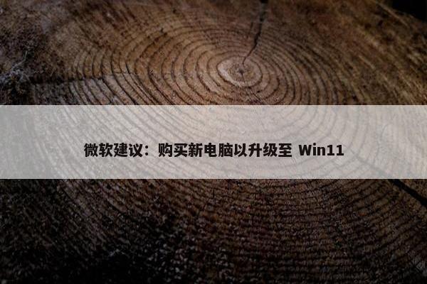 微软建议：购买新电脑以升级至 Win11