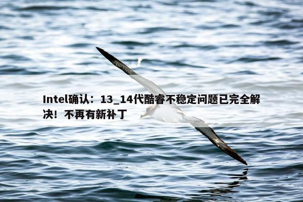 Intel确认：13_14代酷睿不稳定问题已完全解决！不再有新补丁