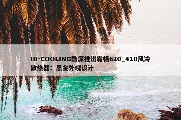 ID-COOLING酷凛推出霜格620_410风冷散热器：黑金外观设计