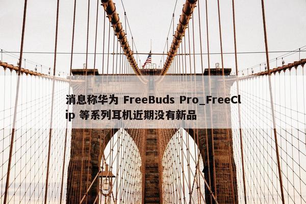 消息称华为 FreeBuds Pro_FreeClip 等系列耳机近期没有新品