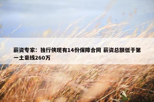 薪资专家：独行侠现有14份保障合同 薪资总额低于第一土豪线260万