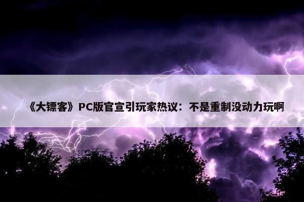 《大镖客》PC版官宣引玩家热议：不是重制没动力玩啊