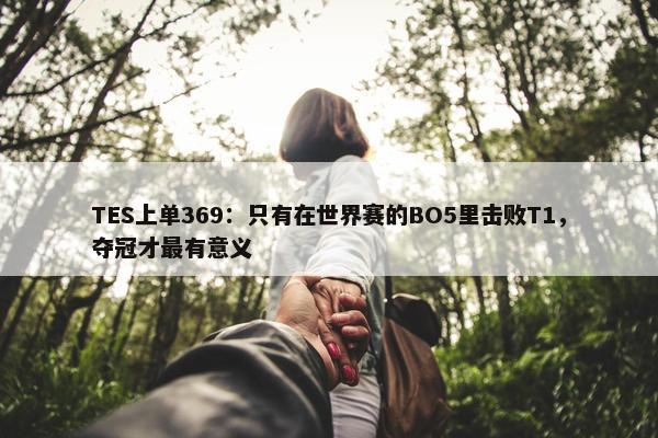 TES上单369：只有在世界赛的BO5里击败T1，夺冠才最有意义