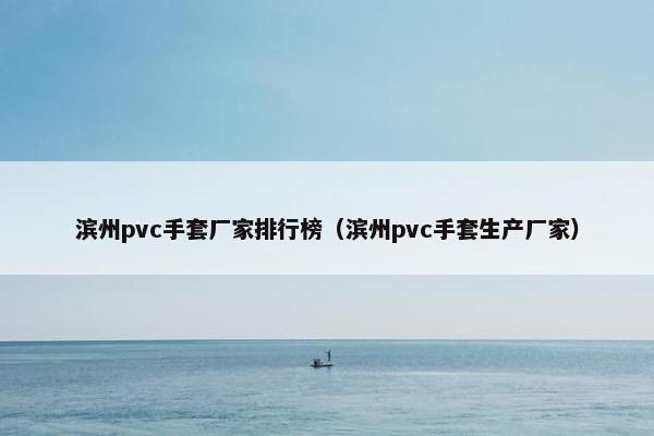 滨州pvc手套厂家排行榜（滨州pvc手套生产厂家）