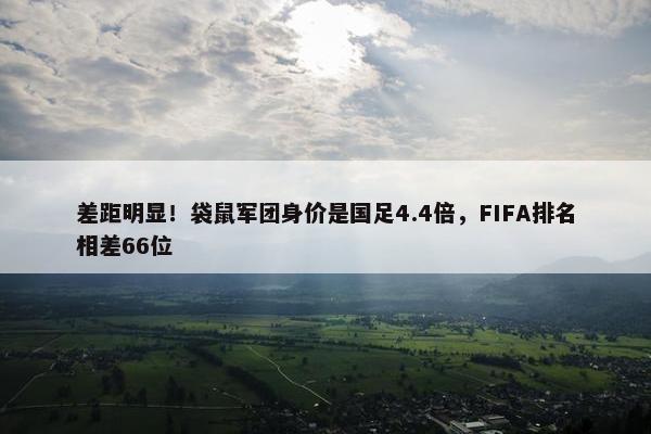 差距明显！袋鼠军团身价是国足4.4倍，FIFA排名相差66位