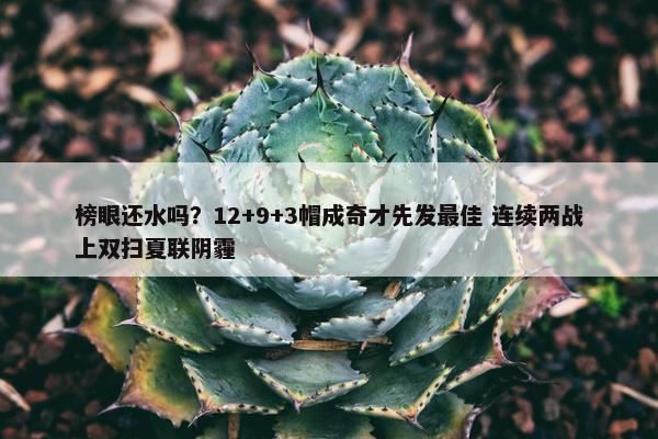 榜眼还水吗？12+9+3帽成奇才先发最佳 连续两战上双扫夏联阴霾