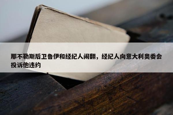 那不勒斯后卫鲁伊和经纪人闹翻，经纪人向意大利奥委会投诉他违约