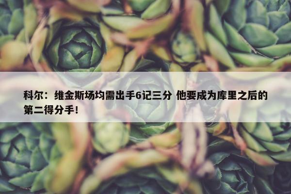 科尔：维金斯场均需出手6记三分 他要成为库里之后的第二得分手！