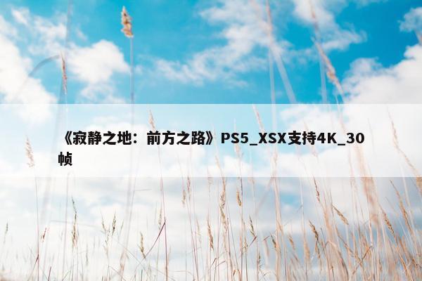 《寂静之地：前方之路》PS5_XSX支持4K_30帧