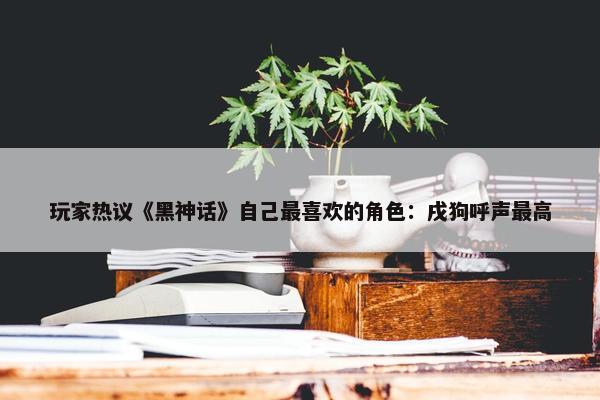 玩家热议《黑神话》自己最喜欢的角色：戌狗呼声最高