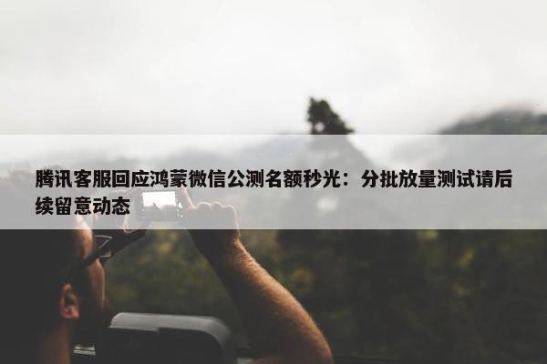 腾讯客服回应鸿蒙微信公测名额秒光：分批放量测试请后续留意动态